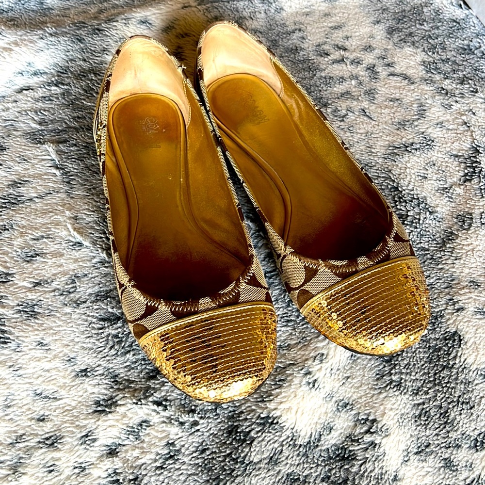 Coach Sequin Ballet Flats